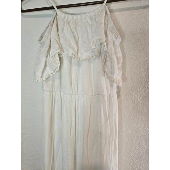 GB Girls Junior Girls Sun Dress Knee Length Geometric Patterns White Size Medium - Picture 7 of 10